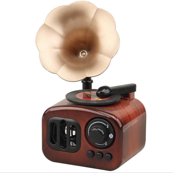 Sừng cổ điển ghi lại hộp nhạc gramophone quà tặng để trang trí nhà cửa
