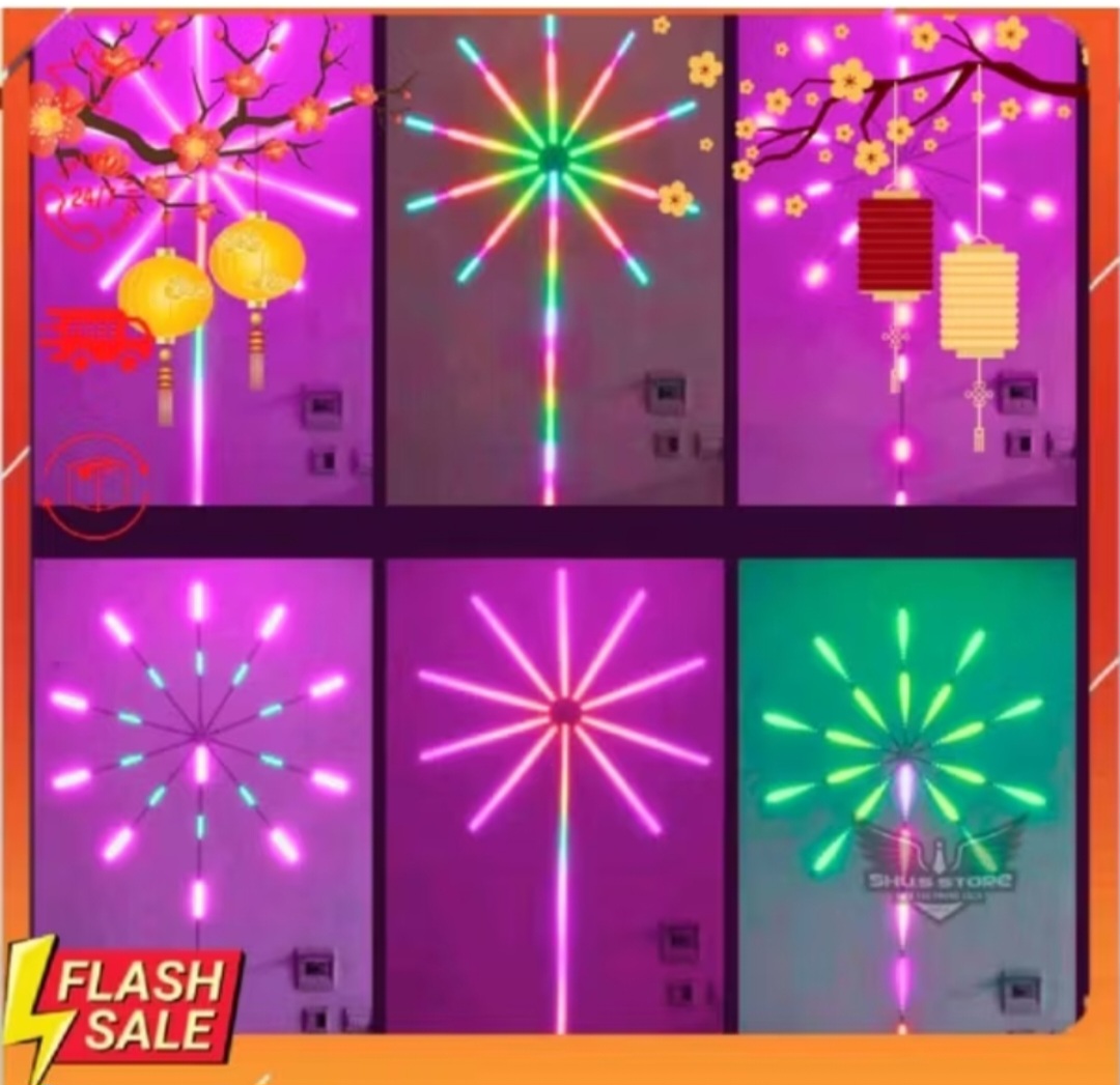 BỘ ĐÈN LED DÁN TƯỜNG TRANG TRÍ SÁNG PHAO HOA CỰC ĐẸP MẪU MỚI