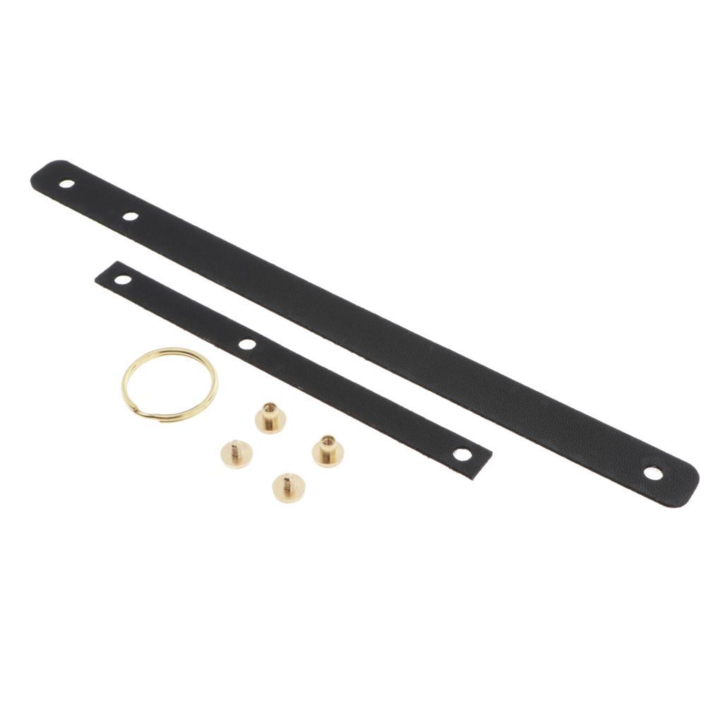 2-4pack DIY Leather Craft Making Kit Key Chain Rope Leather Material Black