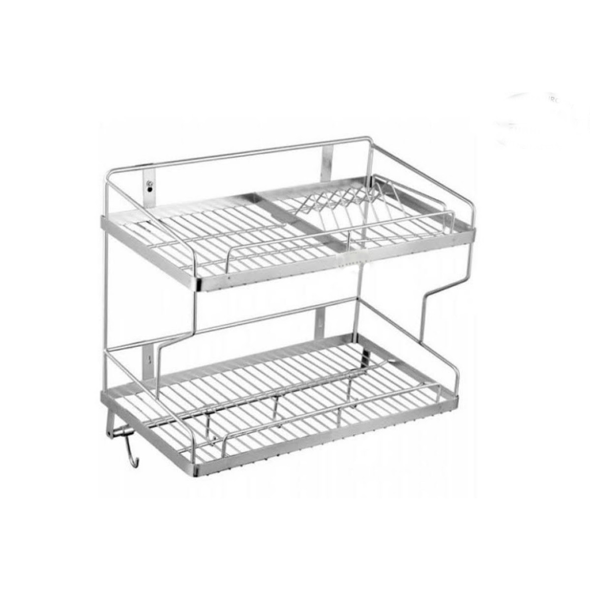 Kệ úp chén đĩa 2 tầng Long vân Inox 304