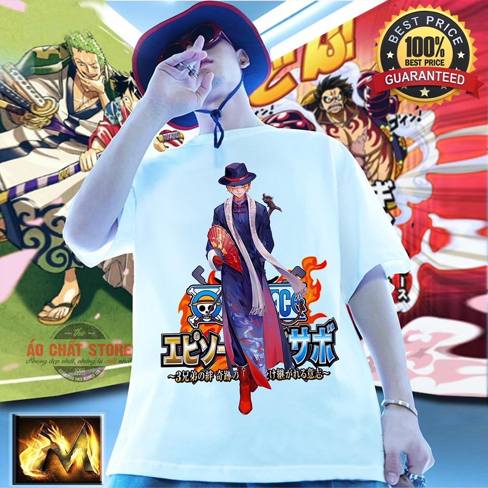 Áo Thun Unisex Form Rộng Sabo Hải Tặc Cực Chất | Áo Tay Lỡ Sabo One Piece Tshirt UN10