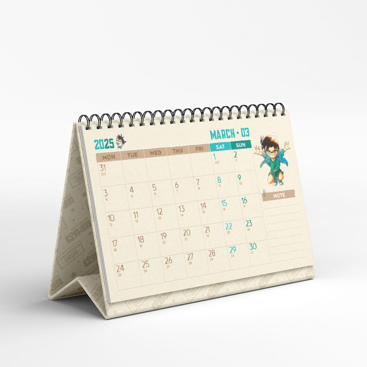 Lịch Để Bàn Thám Tử Lừng Danh Conan 2025 - Tặng Kèm Set Bookmark Ivory