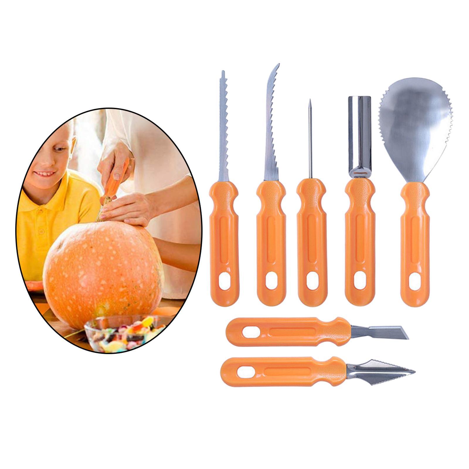 7 Pieces/10 Pieces Precision Halloween Pumpkin Carving Knife Kit for DIY Making Pumpkin Grimace Pattern Cutting