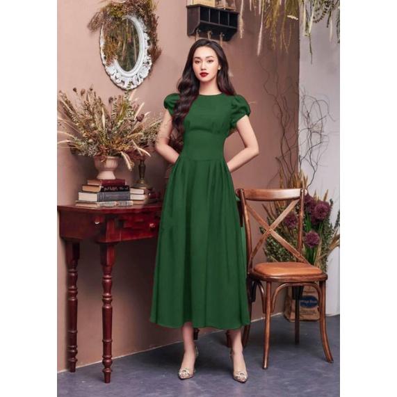 ĐẦM XOÈ TAY PHỒNG CỔ TRÒN