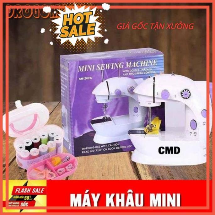 Máy may mini máy khâu mini CMD có đèn led may thêu vá tại gia đình rất tiện dụng