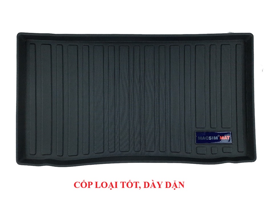 Thảm lót cốp xe ô tô Toyota Wigo 2016-đến nay nhãn hiệu Macsim chất liệu TPV cao cấp màu đen (252)