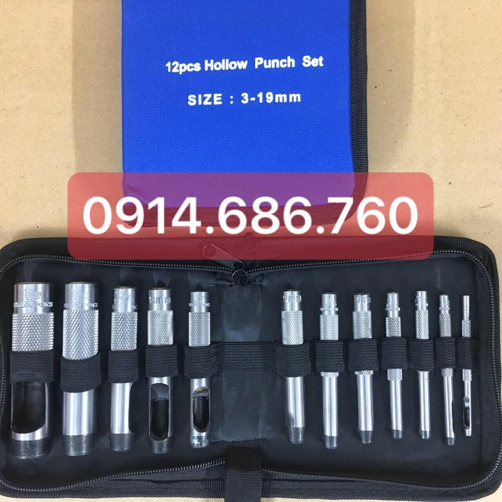 Bộ đục lỗ gioăng 12 chi tiết 3 – 19 mm có thể đục LIÊN TỤC mà không làm RÁCH mặt gioăng