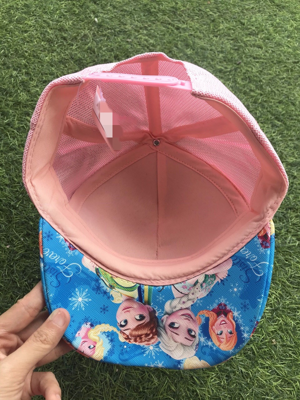 Nón kết lưới hình Frozen 3D màu hồng lợt siêu xinh cho bé gái - PP141893FZL