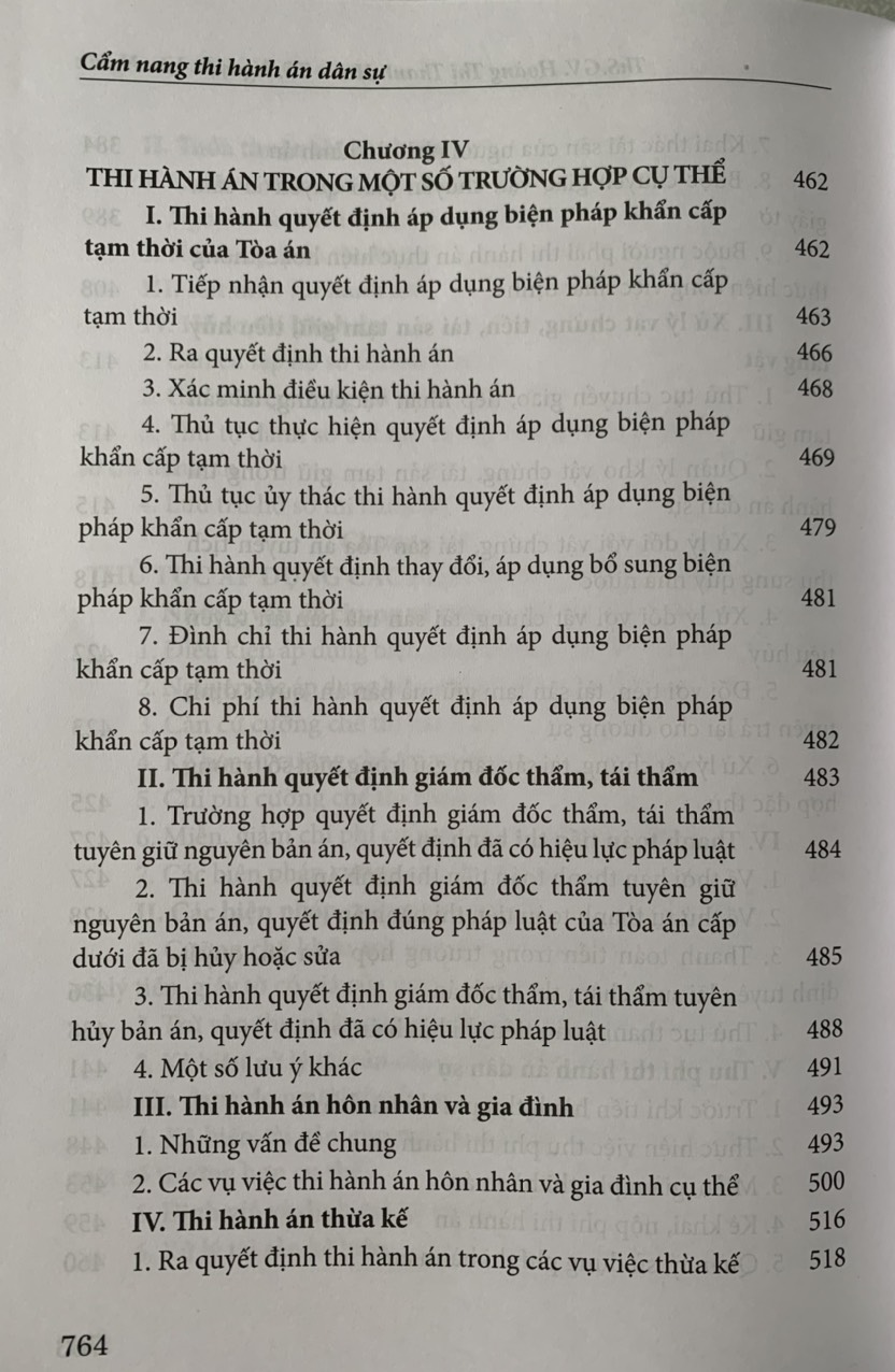 Cẩm nang thi hành án dân sự (Tái bản lần thứ nhất, có sửa đổi, bổ sung)