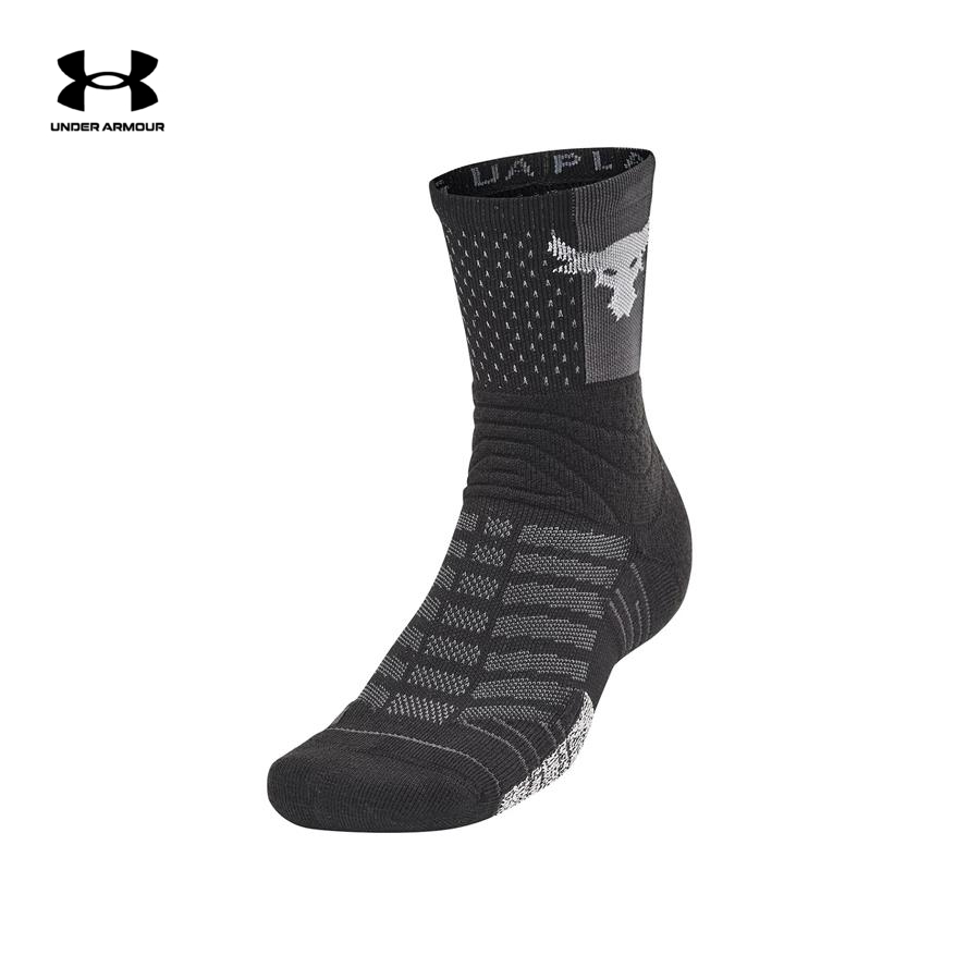 Vớ thể thao unisex Under Armour Project Rock Training Mid U Black/Pitch Gray/Jet Gray - 1362566-004