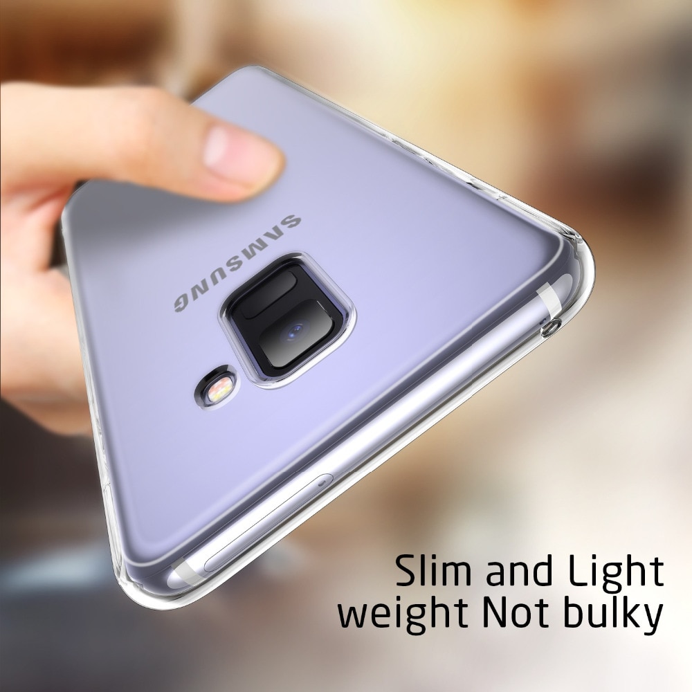 Ốp lưng dẻo dành cho Samsung Galaxy A8 Plus 2018 hiệu Ultra Thin mỏng 0.6mm chống trầy - Hàng chính hãng