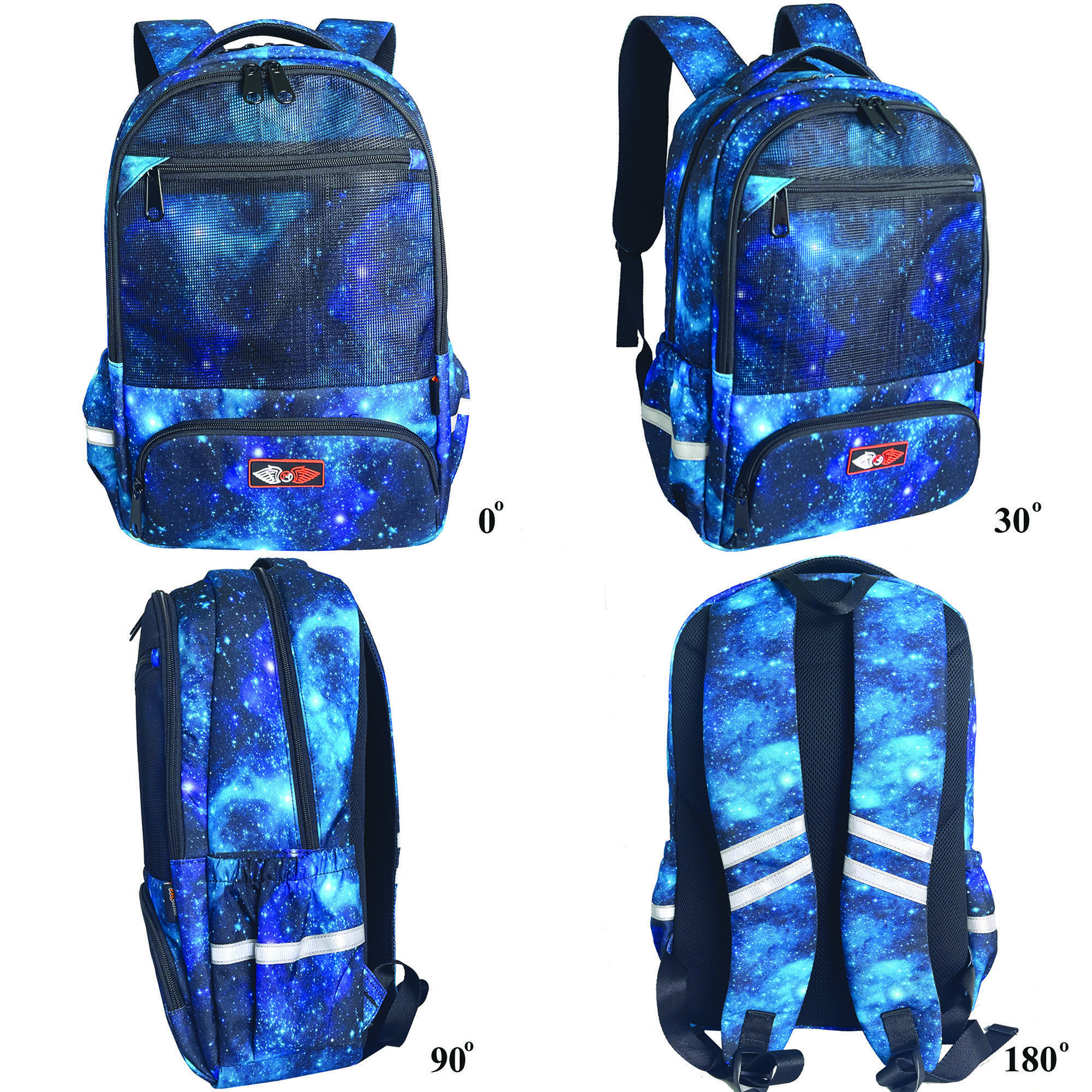 Balo Galaxy- Balo Cho Học Sinh, Sinh Viên Viền Dạ Quang, Nhiều Ngăn. Bảo Hành 1 Năm