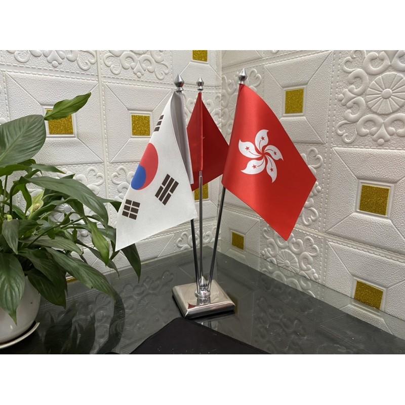 Cờ để bàn cắm 3 nước tuỳ chọn