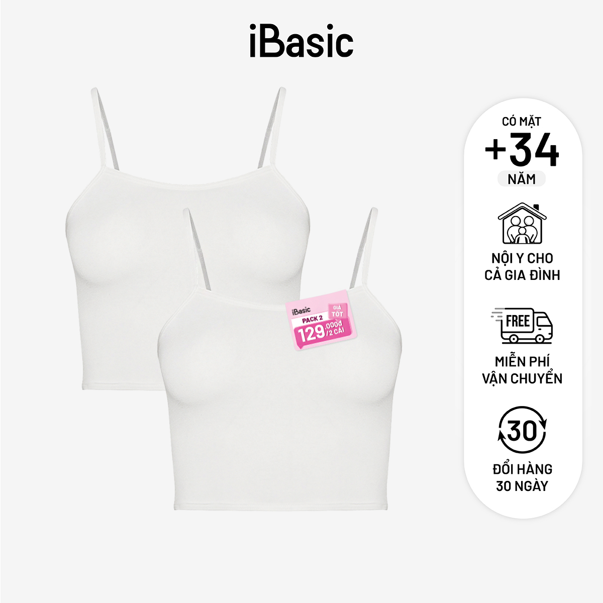 Pack 2 áo lá ngắn iBasic VA111-PA2