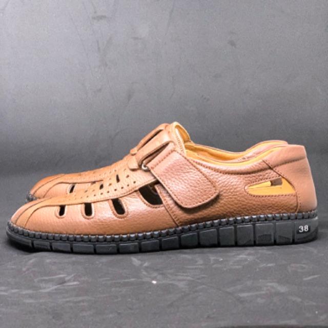 Giầy rọ nam, giầy hè nam đục lỗ Tomshoes da bò thật 100%