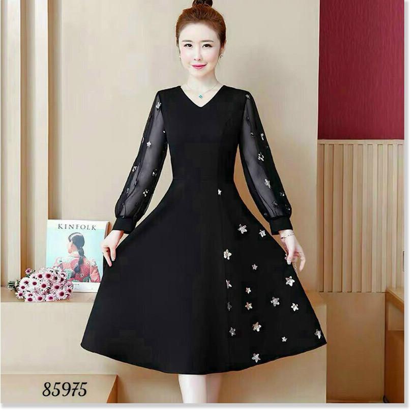 ĐẦM XÒE UMI TAY DÀI PHỐI LƯỚI SAO VÔ CUNG XINH XẮN THỜI TRANG KING STORE