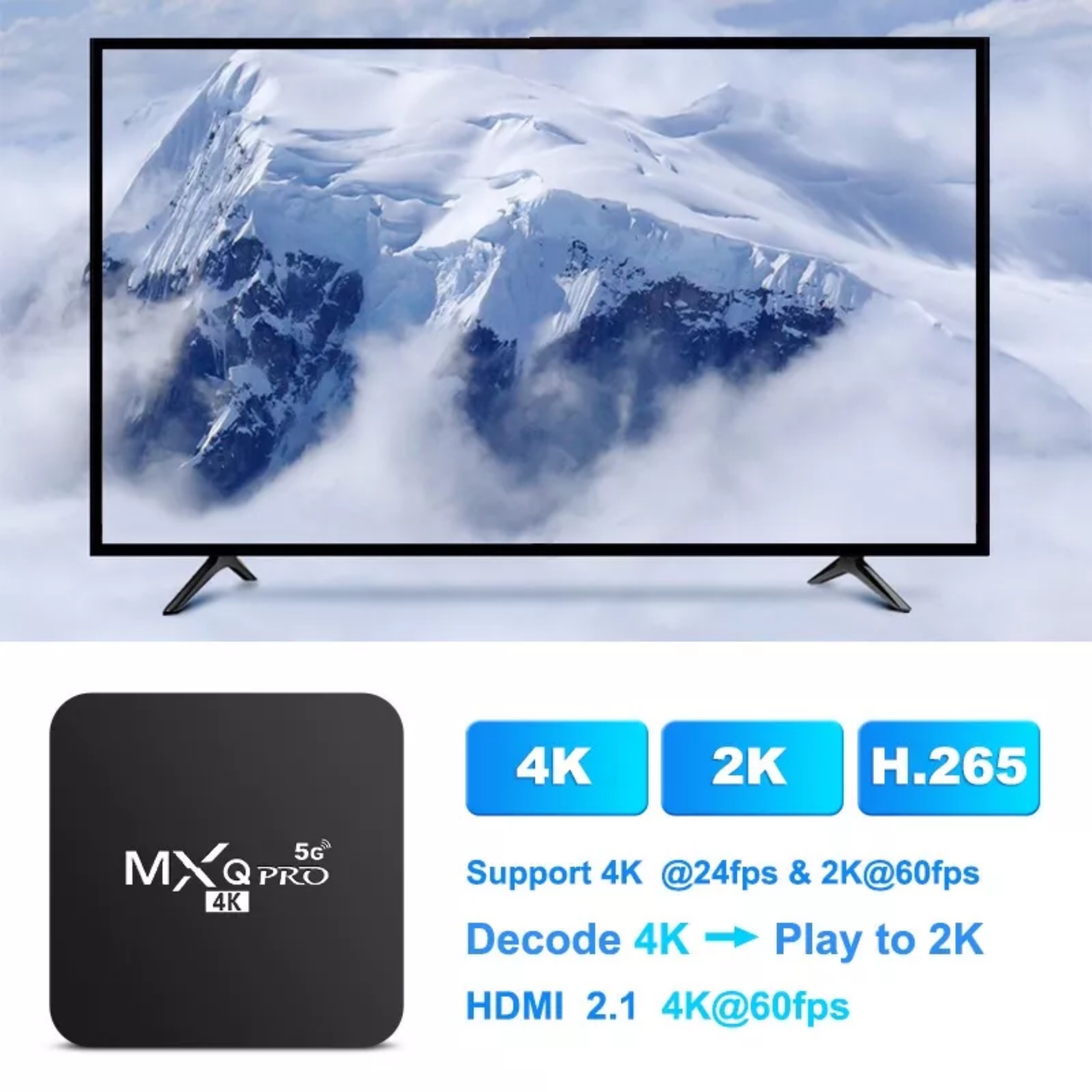 Box MXQ 4K Pro 5G Android 11.1 bản 8GB/128GB xem 108 kênh truyền hình miễn phí, Youtube, Kodi