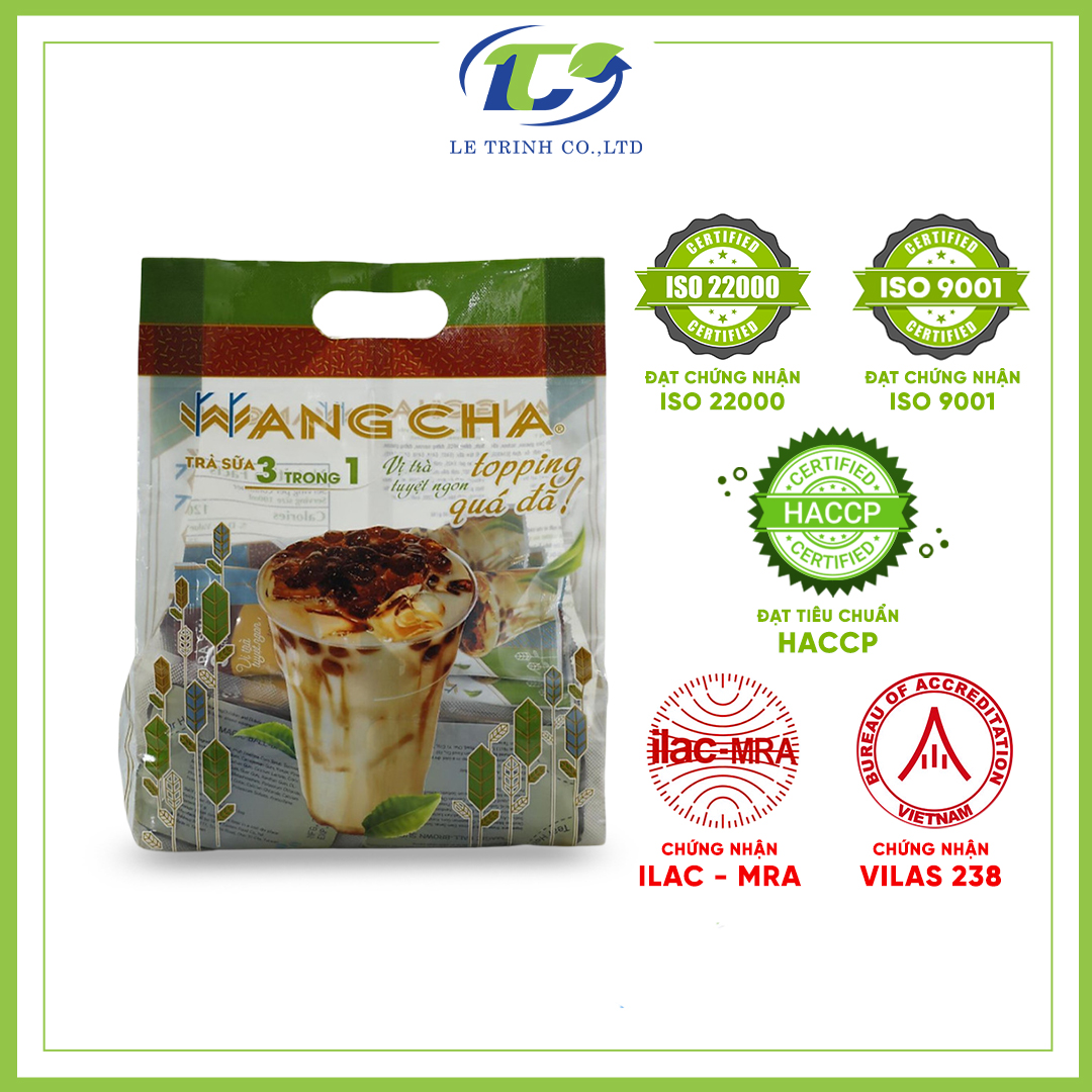 Bịch Trà Sữa Wangcha 3IN1 Vị Truyền Thống pha trà sữa tiện lợi - Bột Hòa Tan Trà Sữa Truyền Thống 6 gói và Thạch 3Q Caramel 6 gói thơm ngon đi kèm - Trà sữa 3IN1 Vị Truyền Thống cao cấp, dễ sử dụng
