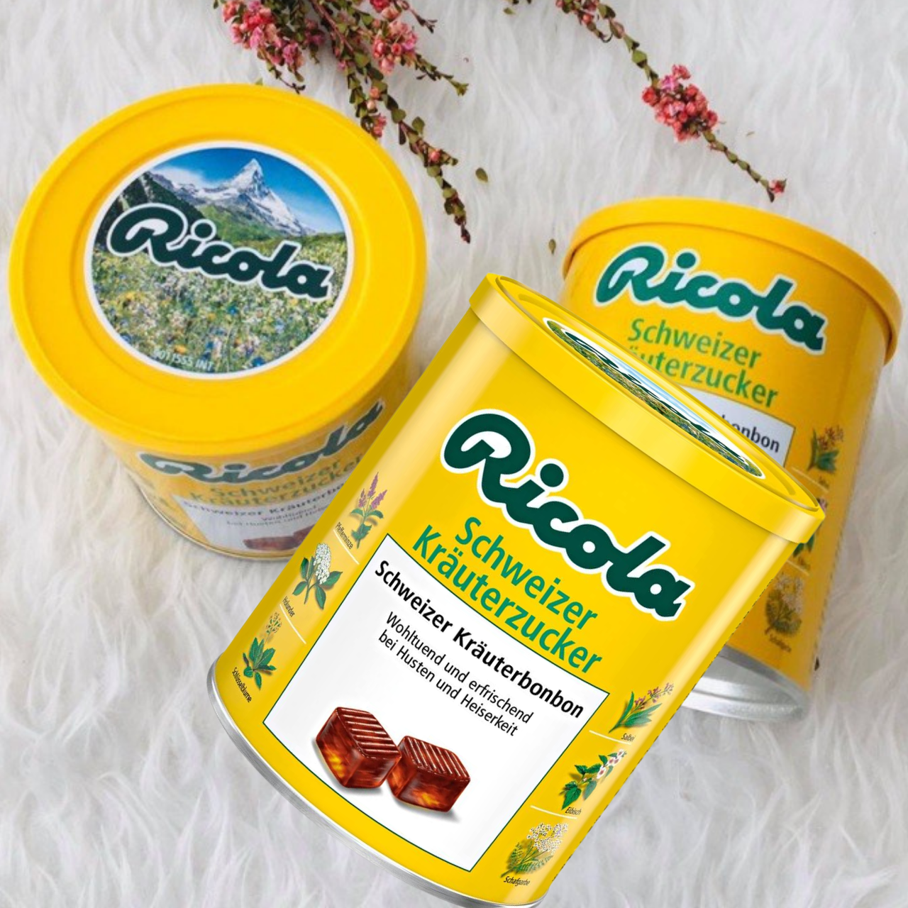 Kẹo Ngậm Đau Họng Ricola Shweizer Krauterzucker Chứa Hỗn Hợp 13 Loại Thảo Mộc Đem Đến Cảm Giác Dịu Nhẹ Và Thơm Mát Cho Vòm Miệng Và Cổ Họng - Massel Official
