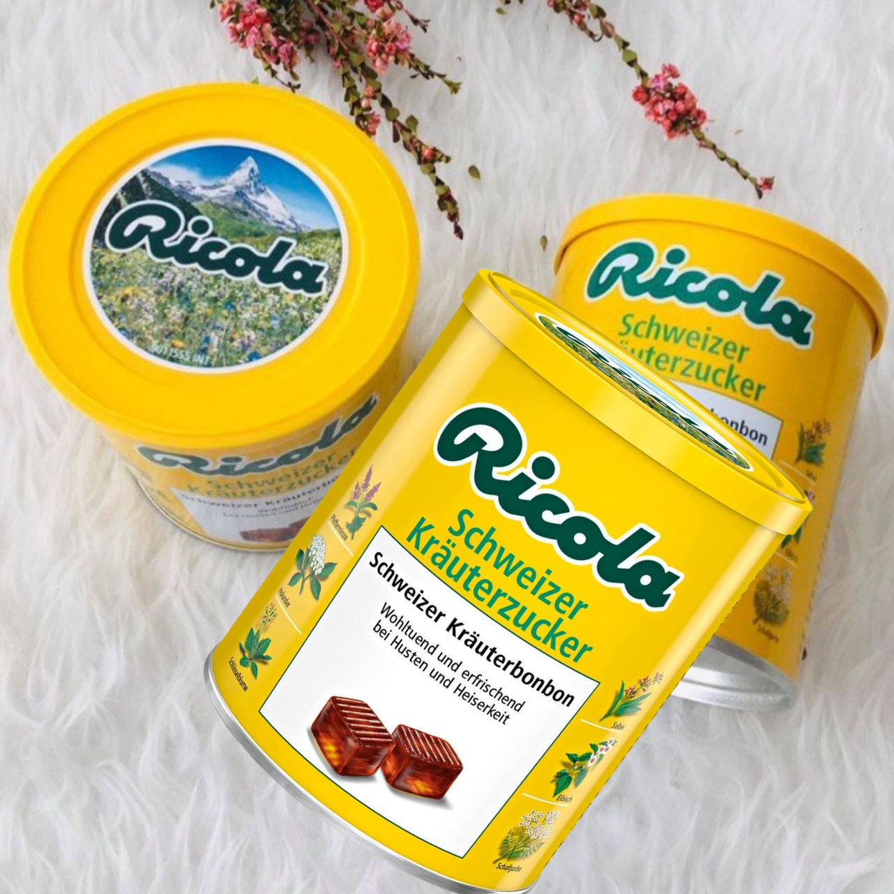 Kẹo Ngậm Đau Họng Ricola Shweizer Krauterzucker Chứa Hỗn Hợp 13 Loại Thảo Mộc Đem Đến Cảm Giác Dịu Nhẹ Và Thơm Mát Cho Vòm Miệng Và Cổ Họng - Massel Official