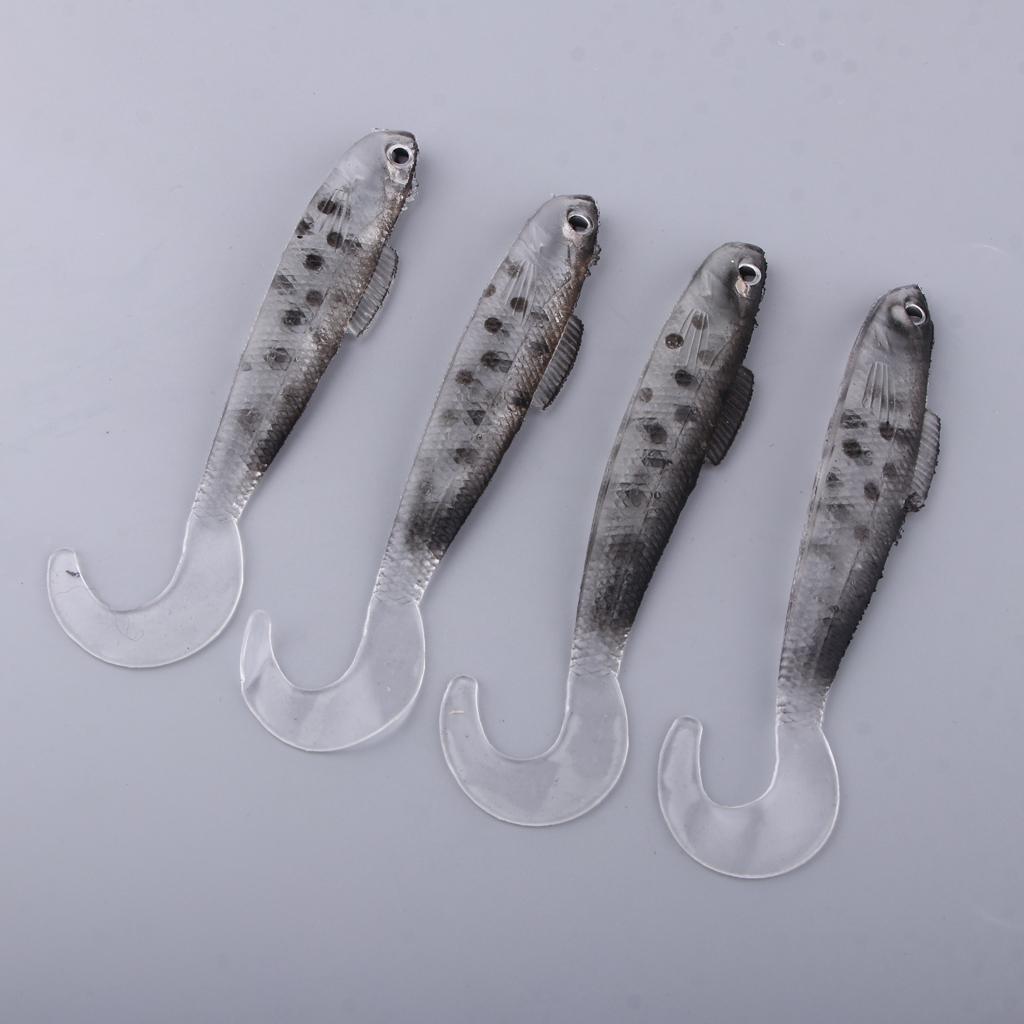 4pcs Soft Fishing Lure Baits Fishing Lure High Realistic Swimbaits