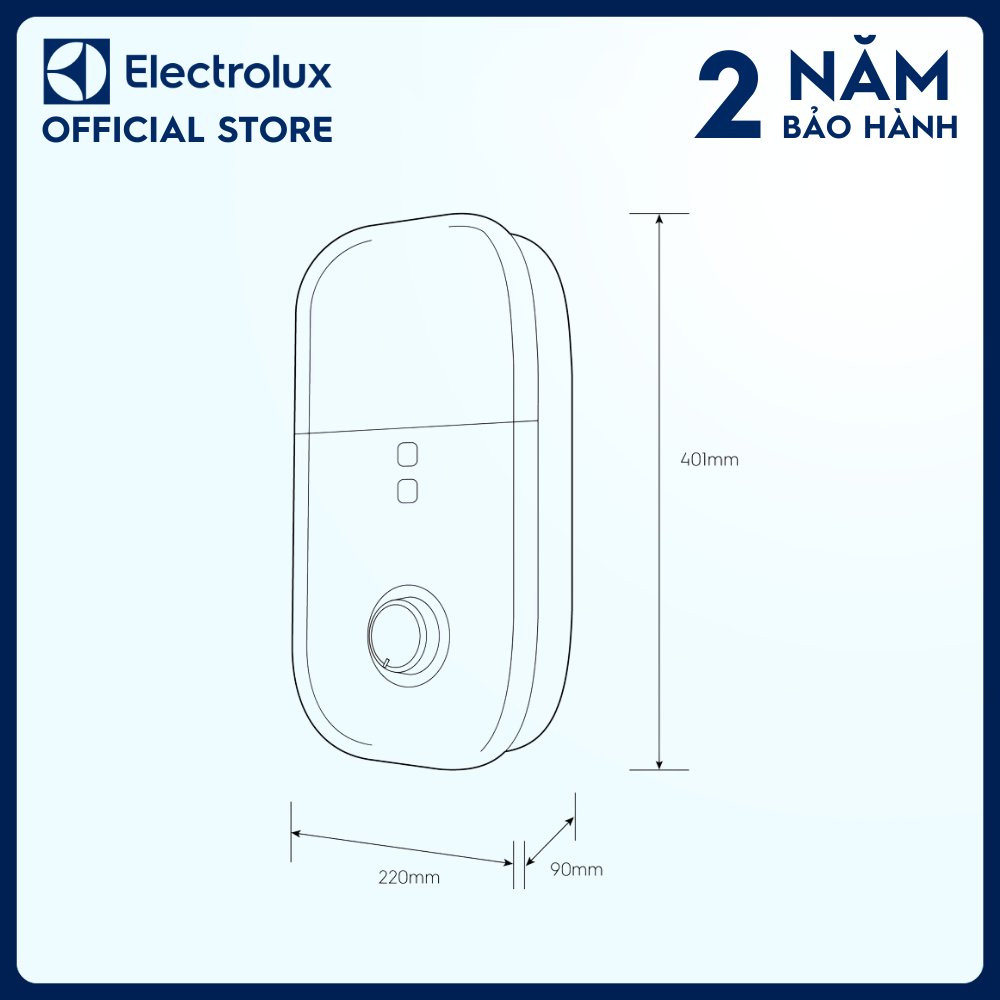 Máy nước nóng trực tiếp Electrolux ComfortFlow™ 700 - Hồng - EWE451LB-DPX2 - Đèn Led tiện nghi, an toàn, linh hoạt, nhiệt độ nước ổn định gấp 2 lần [Hàng chính hãng]