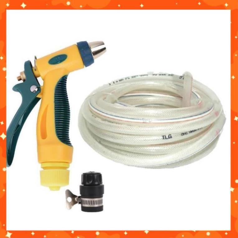 Bộ dây vòi xịt nước rửa xe,tưới cây tăng áp 3 lần 3-5m