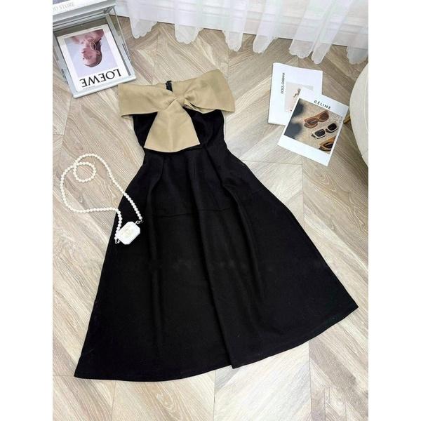 Đầm dự tiệc dáng xoè kết nơ ngực sexy sang chảnh