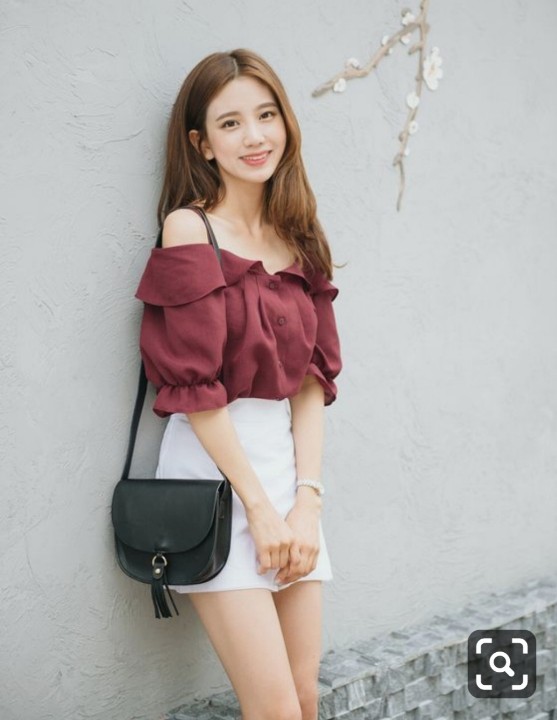 ÁO KIỂU RỚT VAI HÀN QUỐC SIÊU XINH