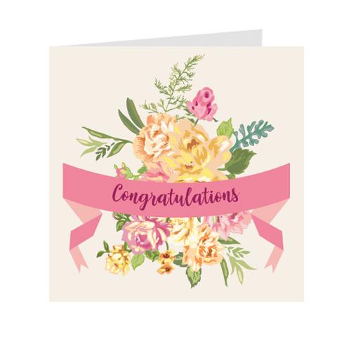 Thiệp chúc mừng, Congratulations card - Thiệp Grey 9x9cm - 09CG09