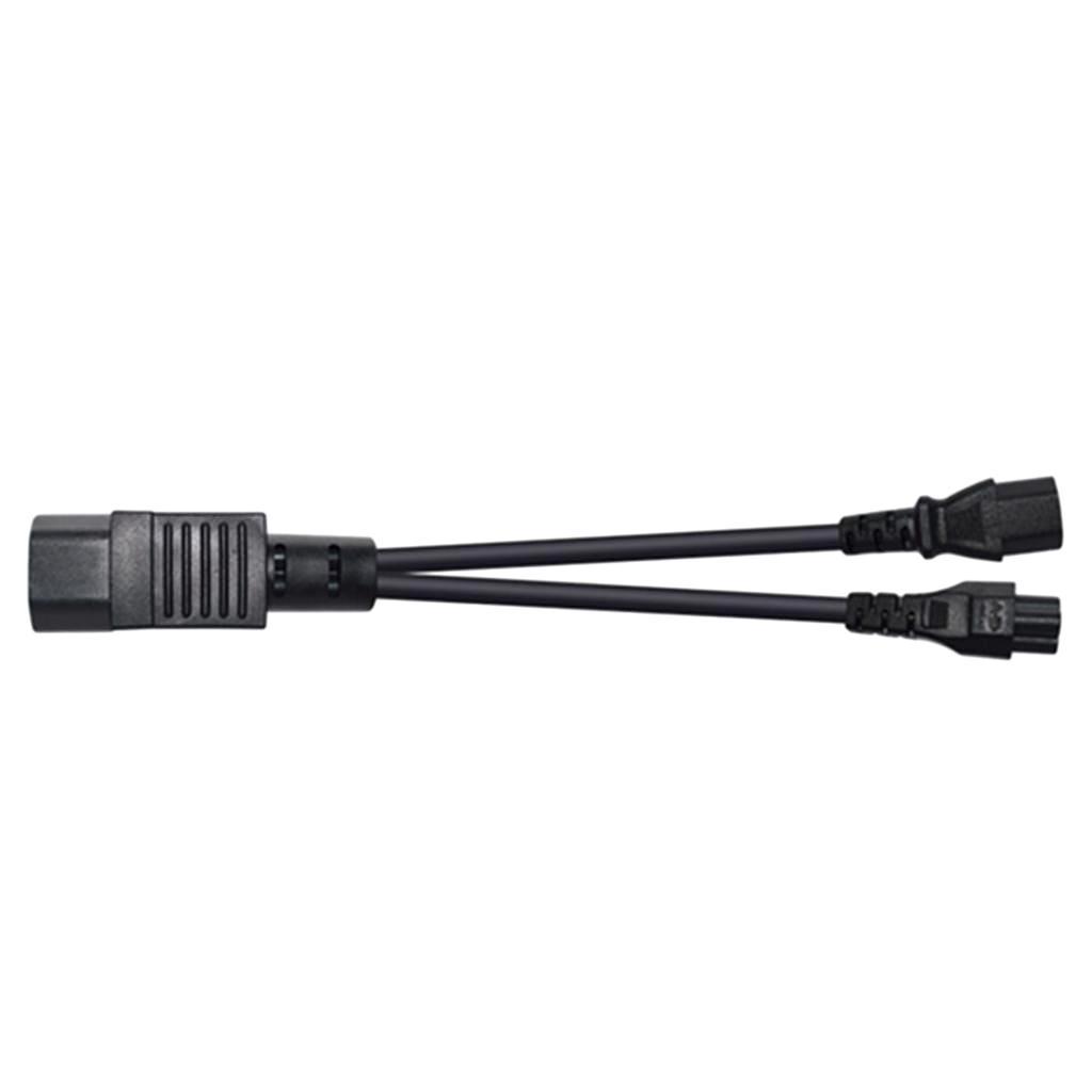 2x IEC C14 to C13+C5 Male to Female Y Splitter Power Cable Adapter