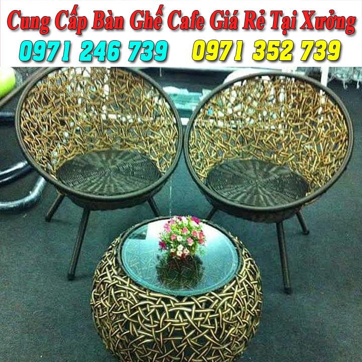 Bàn ghế ban công nhựa giả mây