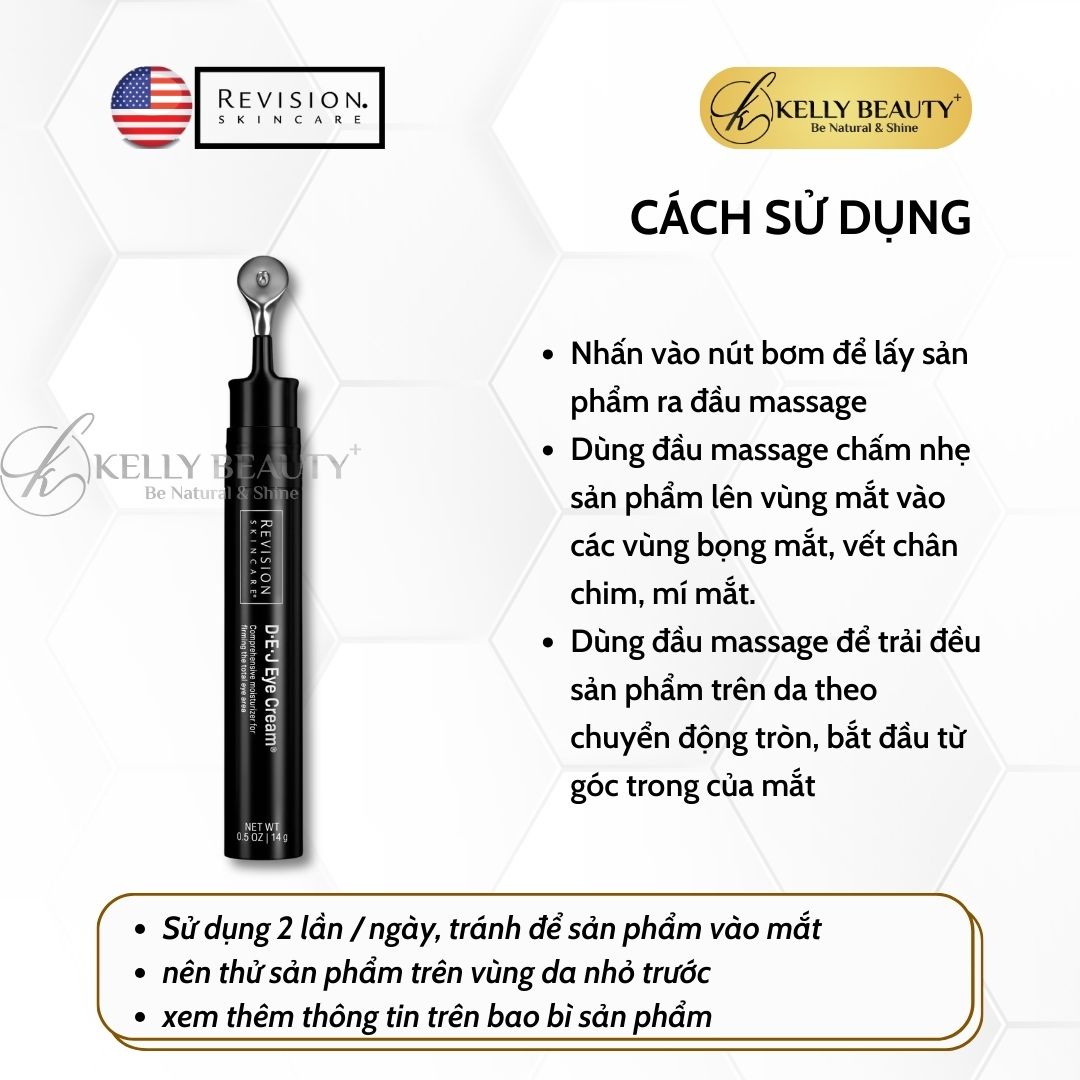 Kem Dưỡng Ẩm Xóa Nhăn và Làm Săn Chắc Vùng Mắt Revision D·E·J Eye Cream | Kelly Beauty