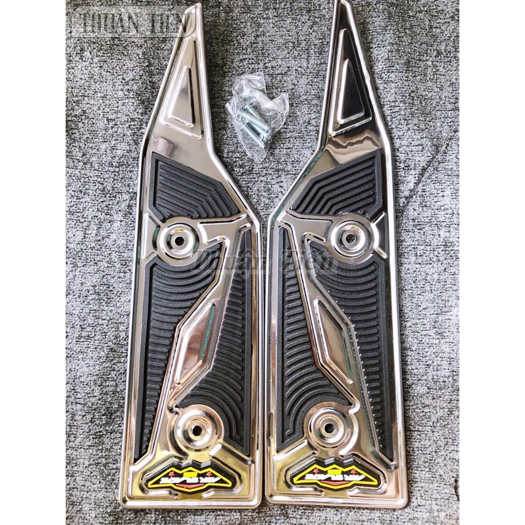 LÓT CHÂN AIR BLADE 2016 - 2019 INOX SÁNG BÓNG KHÔNG SÉT, KHÔNG TRƠN TRƯỢT, BỘ ỐC ĐI KÈM INOX