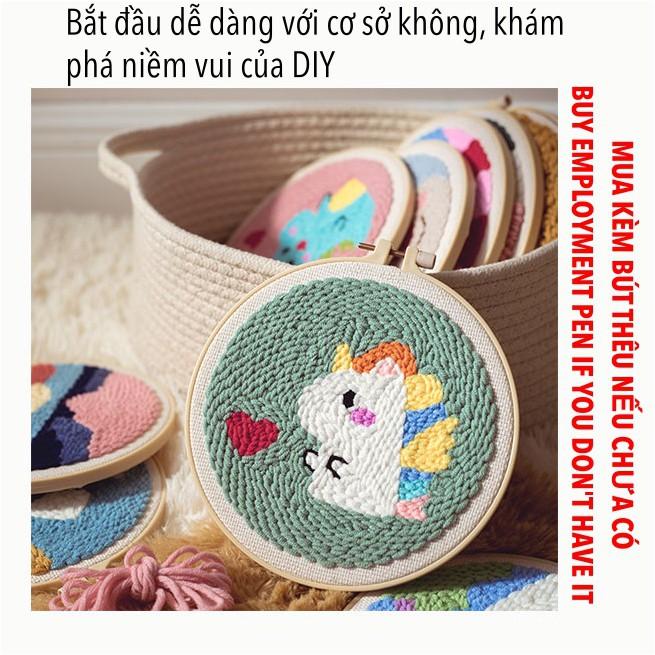 Bộ Len Xù Phong Cách Núi Non Hùng Vĩ - Punch Needle Decor Home