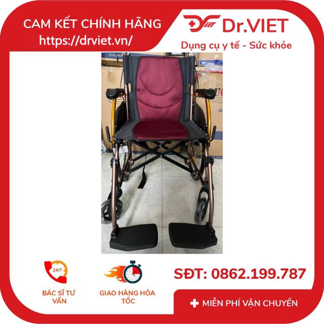 Xe lăn nhôm du lịch Lucass X-65 [Chính hãng] - Tiện lợi, nhỏ gọn, dễ mang theo đi du lịch dành cho người già, người khuyết tật