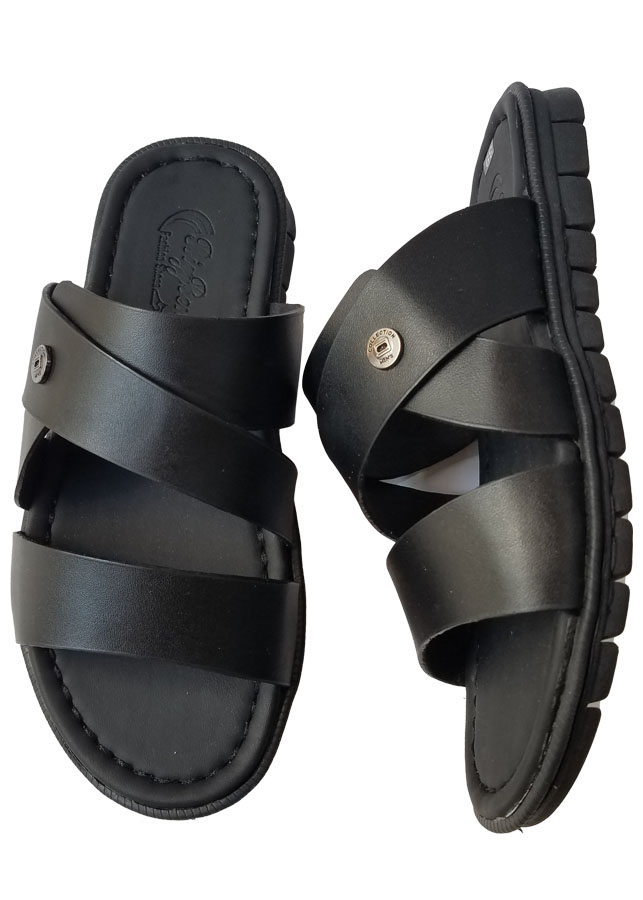 Dép Nam Quai Ngang Da Bò BIGGBEN Cao Cấp DN285