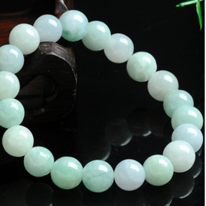 Vòng tay ngọc bích đính đá đá tự nhiên sang trọng 900002