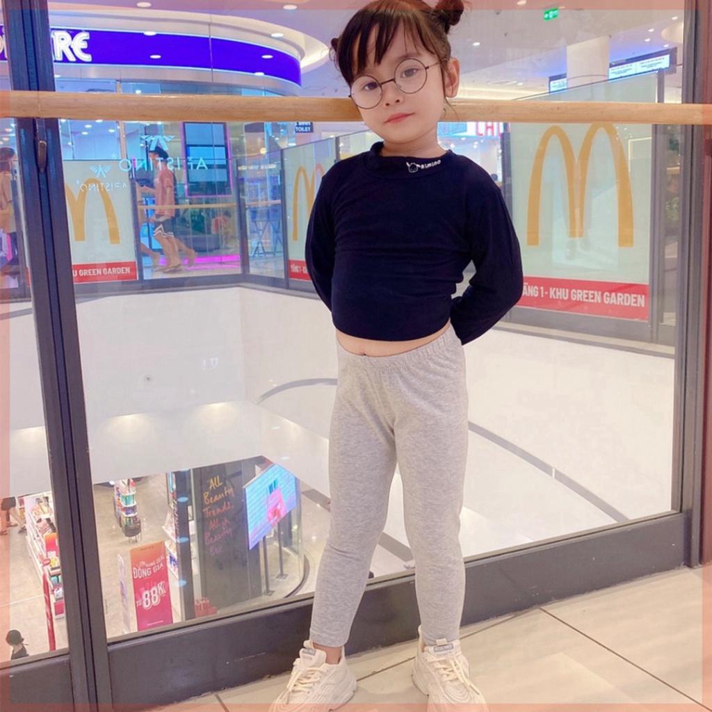 Quần leggings dài cho bé gái vải cotton spandex mềm mịn cực thoải mái và sang chảnh LYBABY QCD15