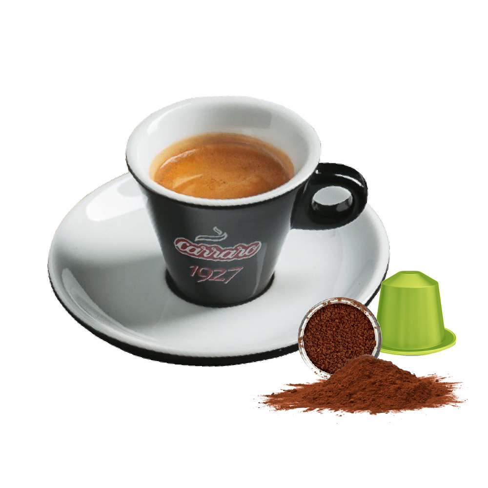 Cà phê viên nén Carraro Crema Espresso - Tương thích với máy capsule Nespresso