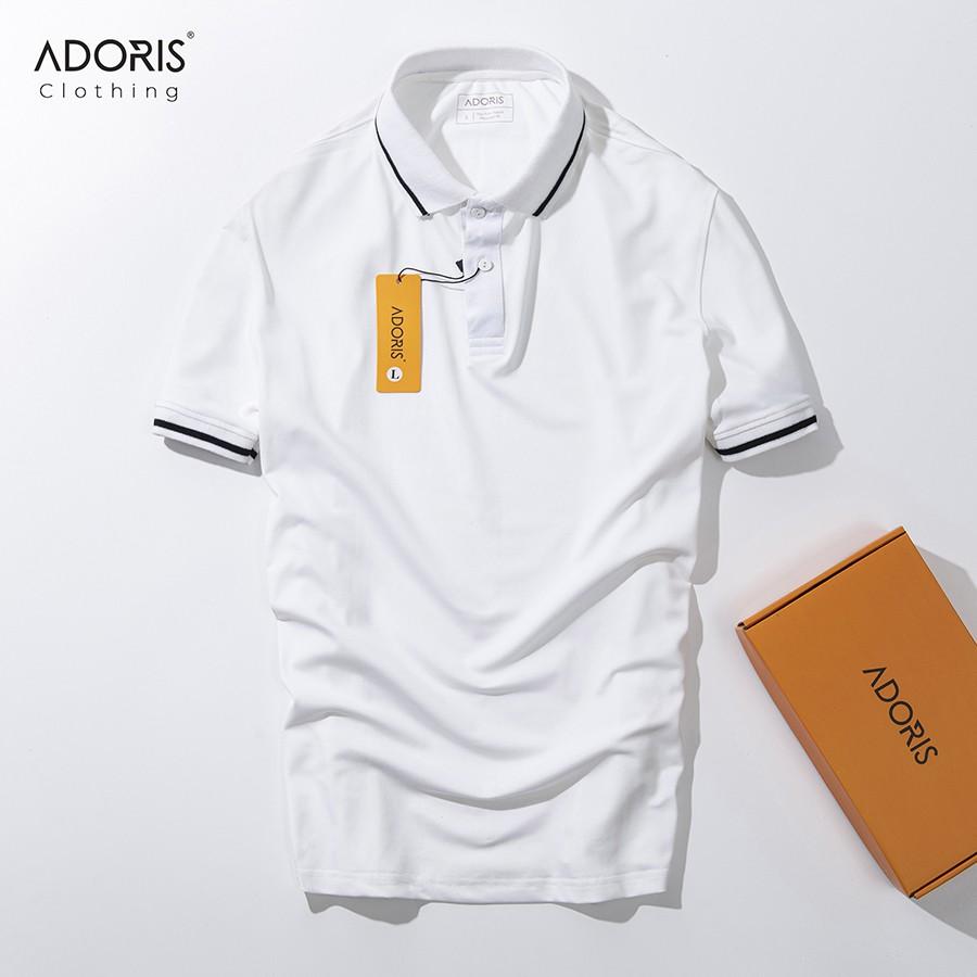 Áo thun nam có cổ tay ngắn, áo POLO nam cổ phối màu đẹp, PREMIUM POLO vải cá sấu Cotton, áo phông nam có cổ ADORIS PL23