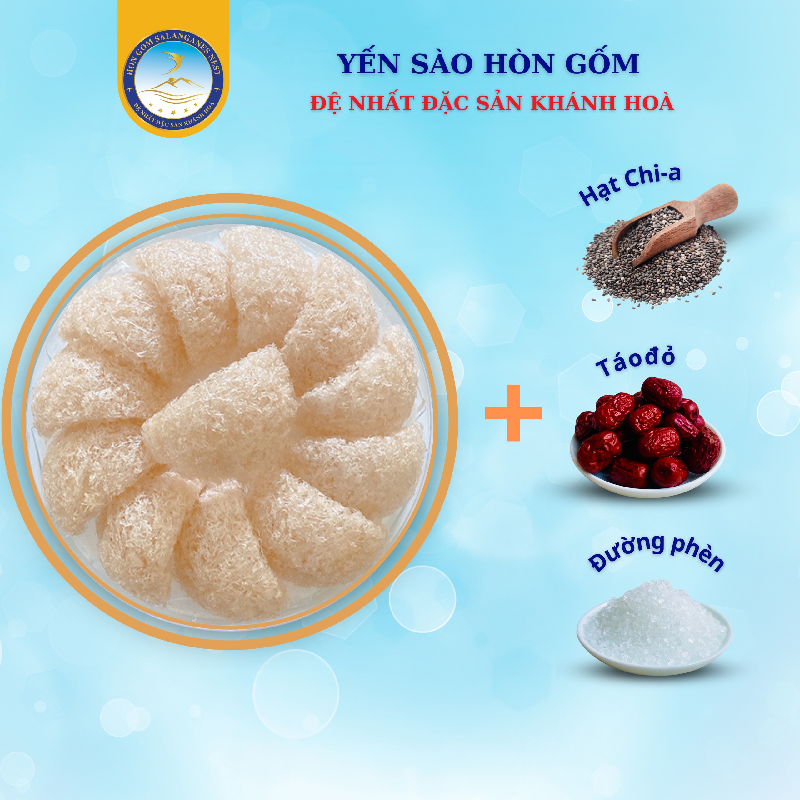 Yến Sào Tinh Chế Cao Cấp HG1 - Yến Sào Hòn Gốm Chính Hiệu Khánh Hòa - HON GOM SALANGANES NEST