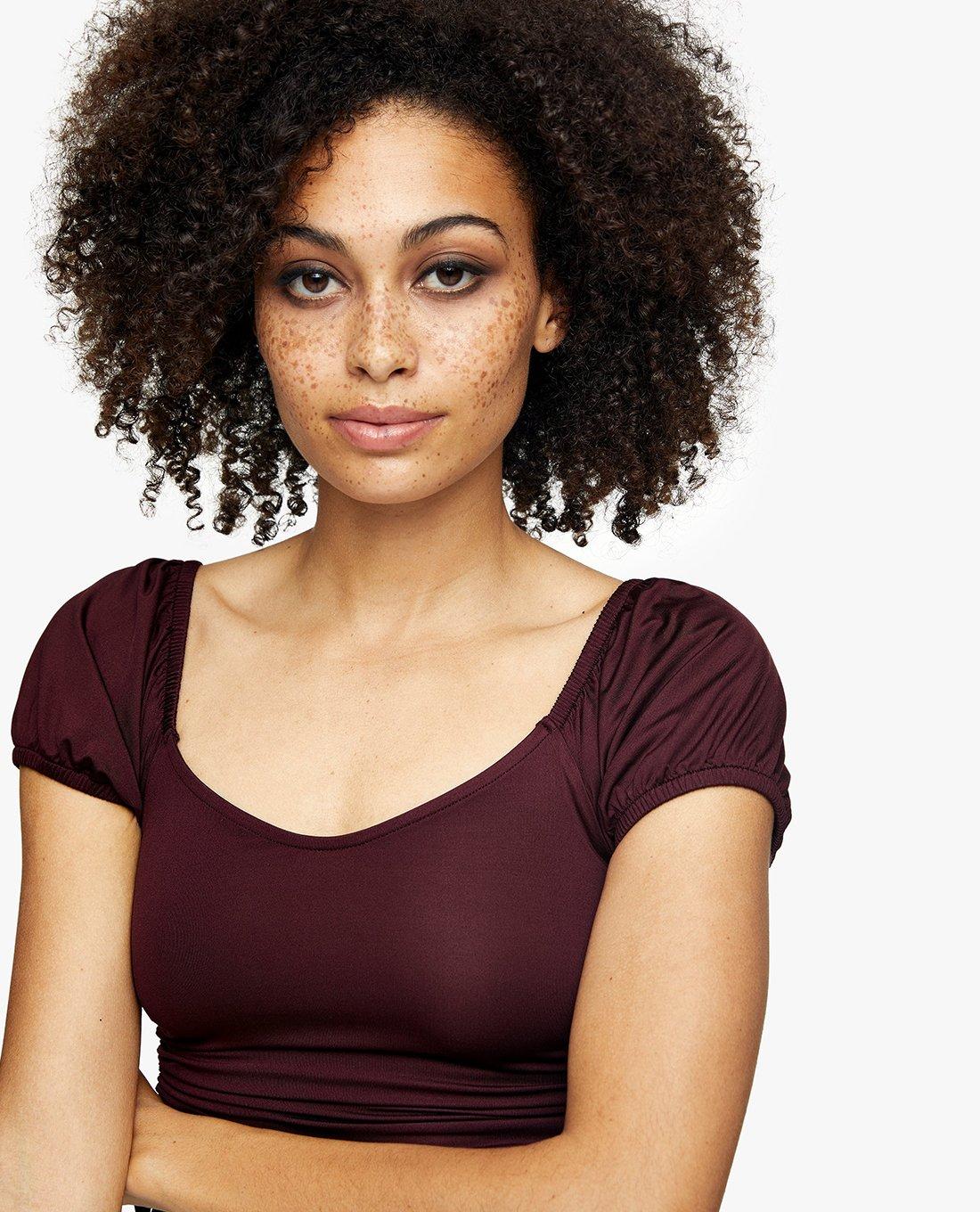 TOPSHOP - Áo kiểu nữ ngắn tay phối dây rút Satin Ruch Side 04G07TPLM