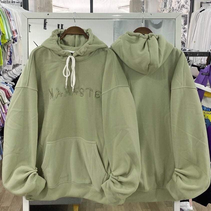  Áo Hoodies nỉ ngoại tay phồng cánh dơi Unisex thêu chữ thời trang TiH030