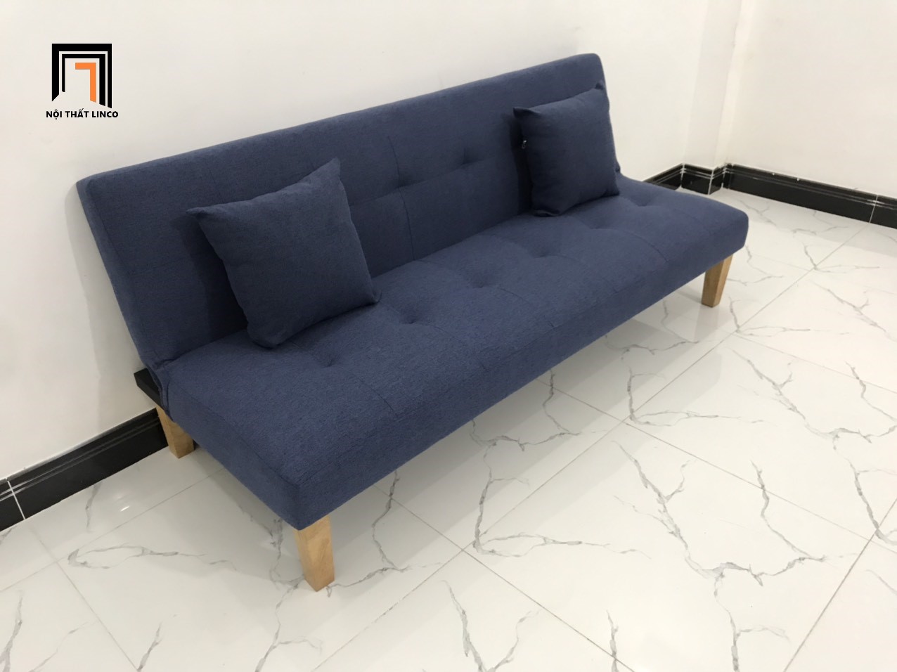 Ghế sofa giường đa năng xanh dương đậm nhiều kích cỡ