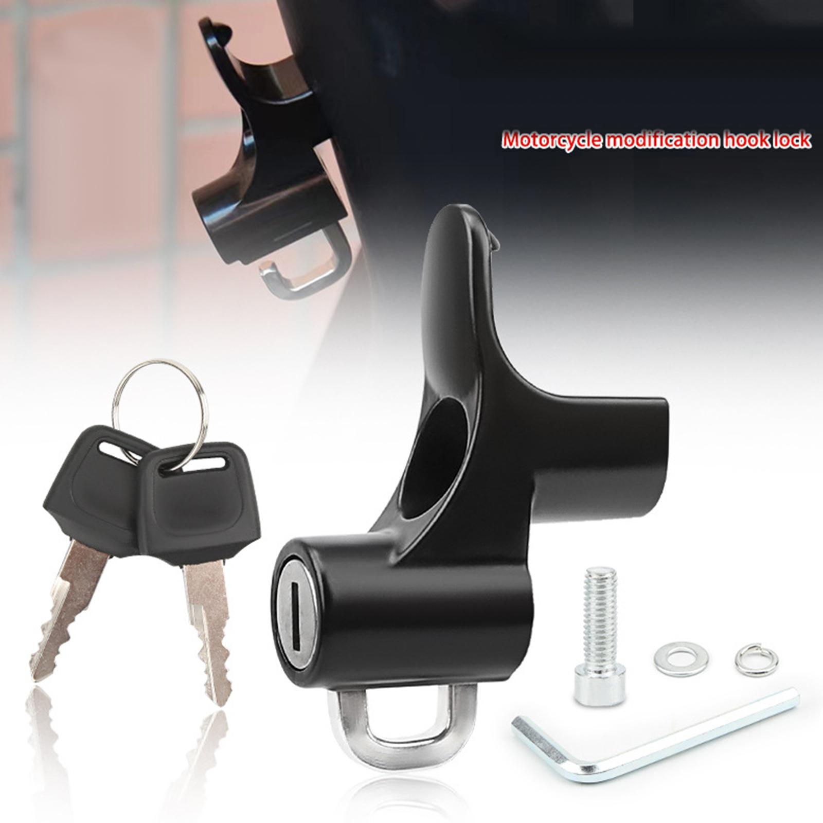 Black Motorcycle Lock Easy to Install Anti Lose for Street Bike