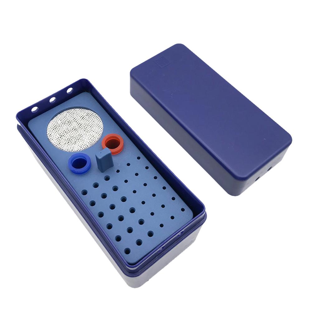 1Pc Blue  Endo Box Gutta Percha Points Burs Files Disinfection Case
