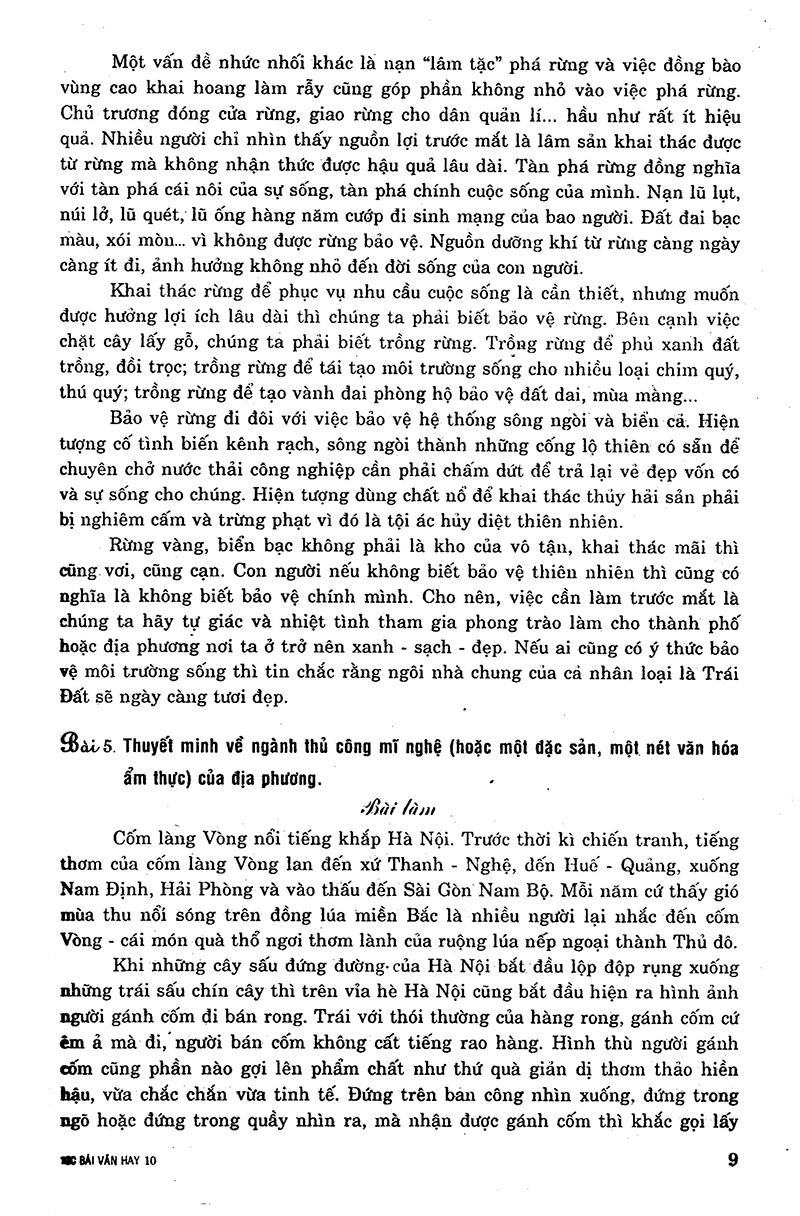 100 Bài Văn Hay 10