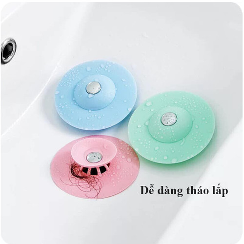 Nắp chặn rác, chặn tóc thông mình ở bồn rửa, nhà tắm bằng silicon rất tiện dụng