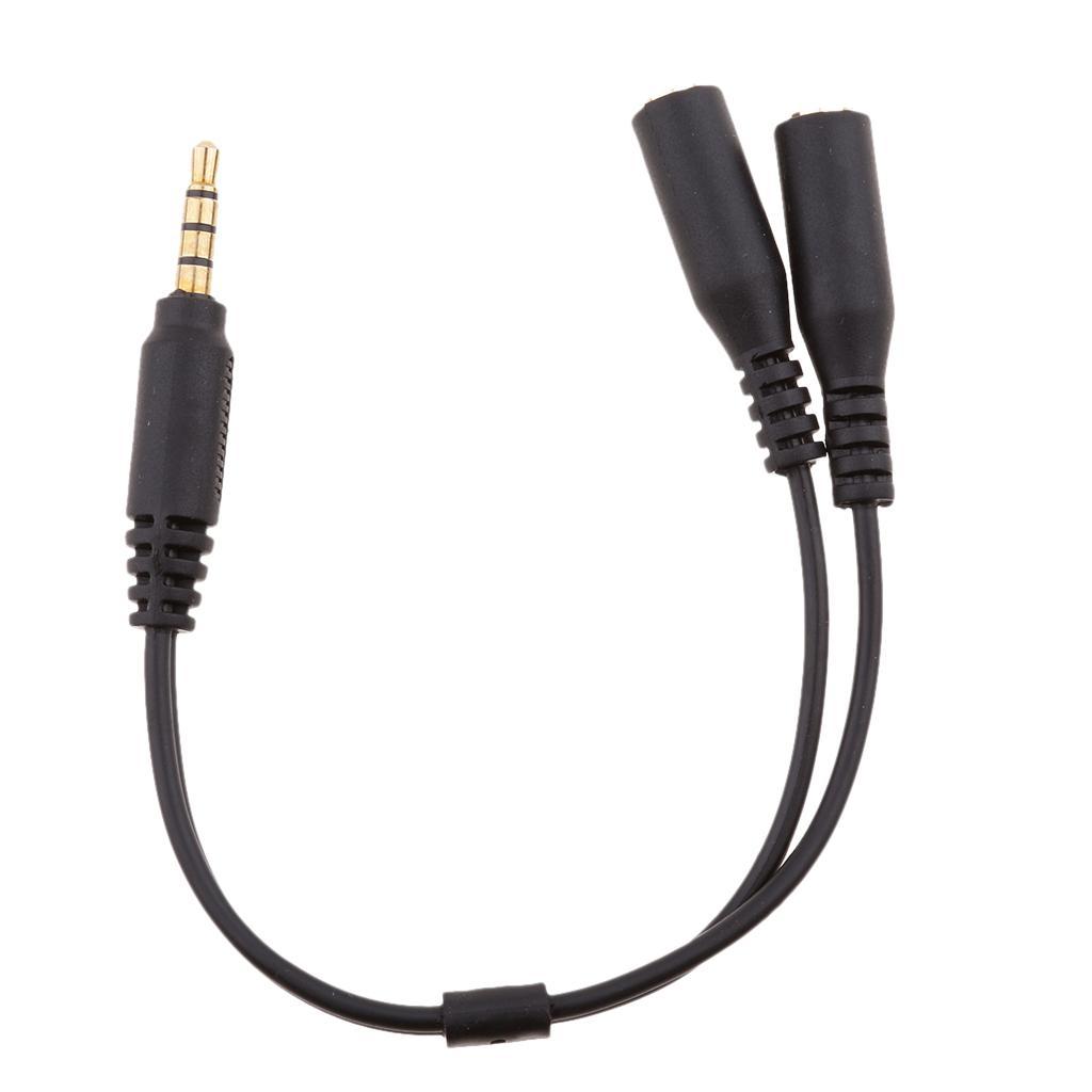 Universal 2.5mm to 3.5mm M/F Audio Adapter+3.5mm Dual Audio Adapter Cable